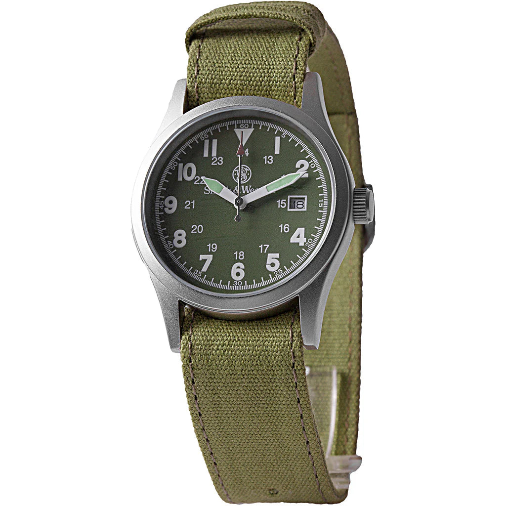 Smith & Wesson Military Watch - Olive Drab 3 Changeable Straps