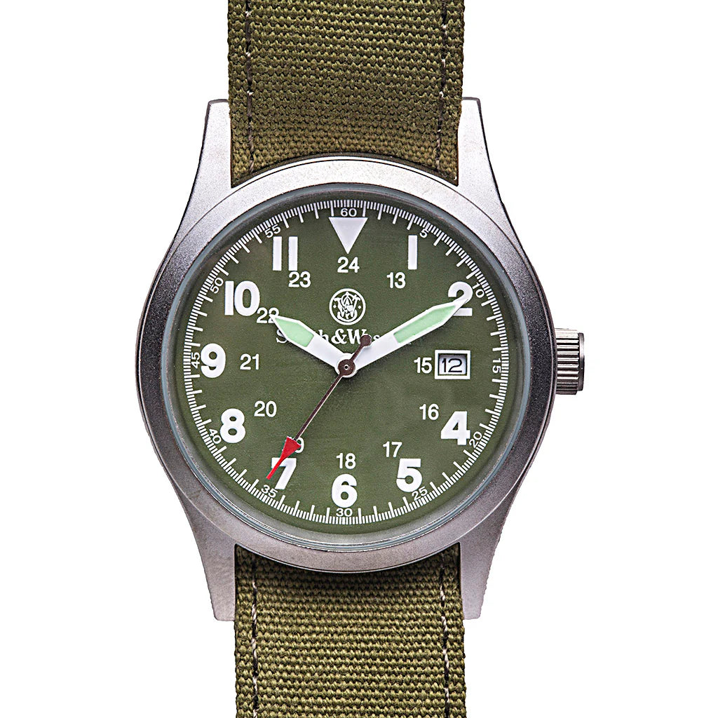 Smith & Wesson Military Watch - Olive Drab 3 Changeable Straps