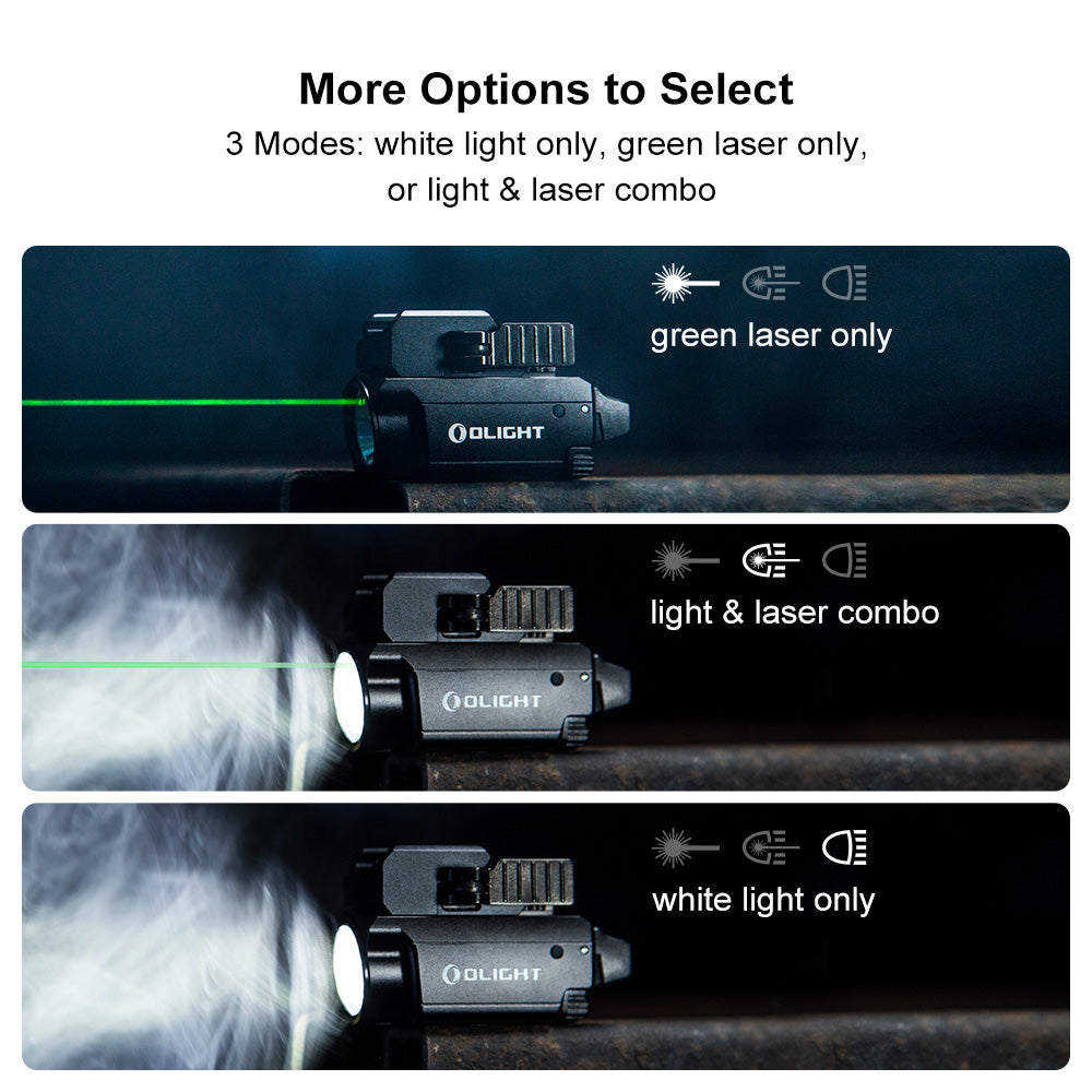 Baldr Mini 600 Lumens Green Laser & Baldr RL Mini Red Laser Combo LED Tactical Light