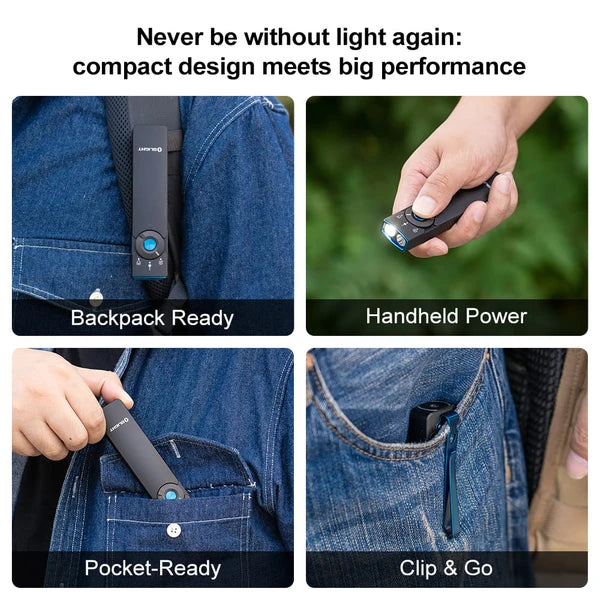 Arkfeld Pro Flat EDC Flashlight with LED Light UV and Laser