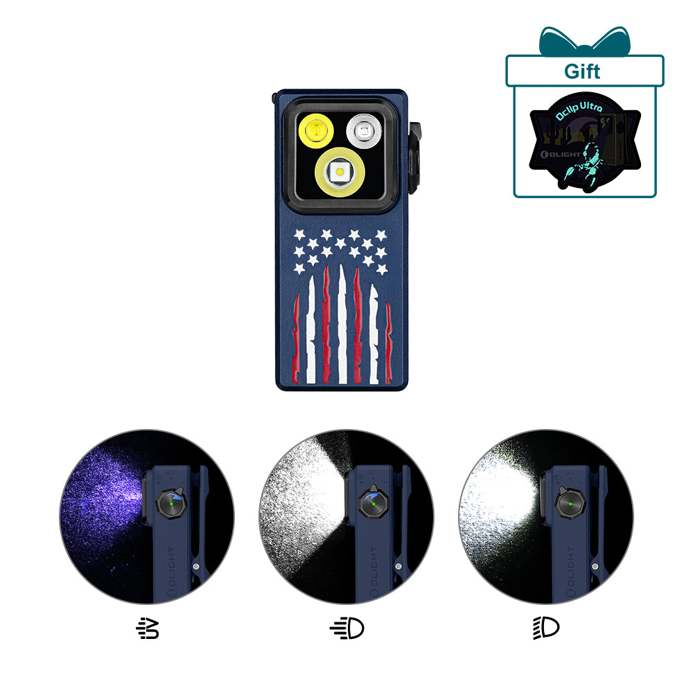 Oclip Ultra Clip-On EDC Light with Flood, Spot, and UV Modes
